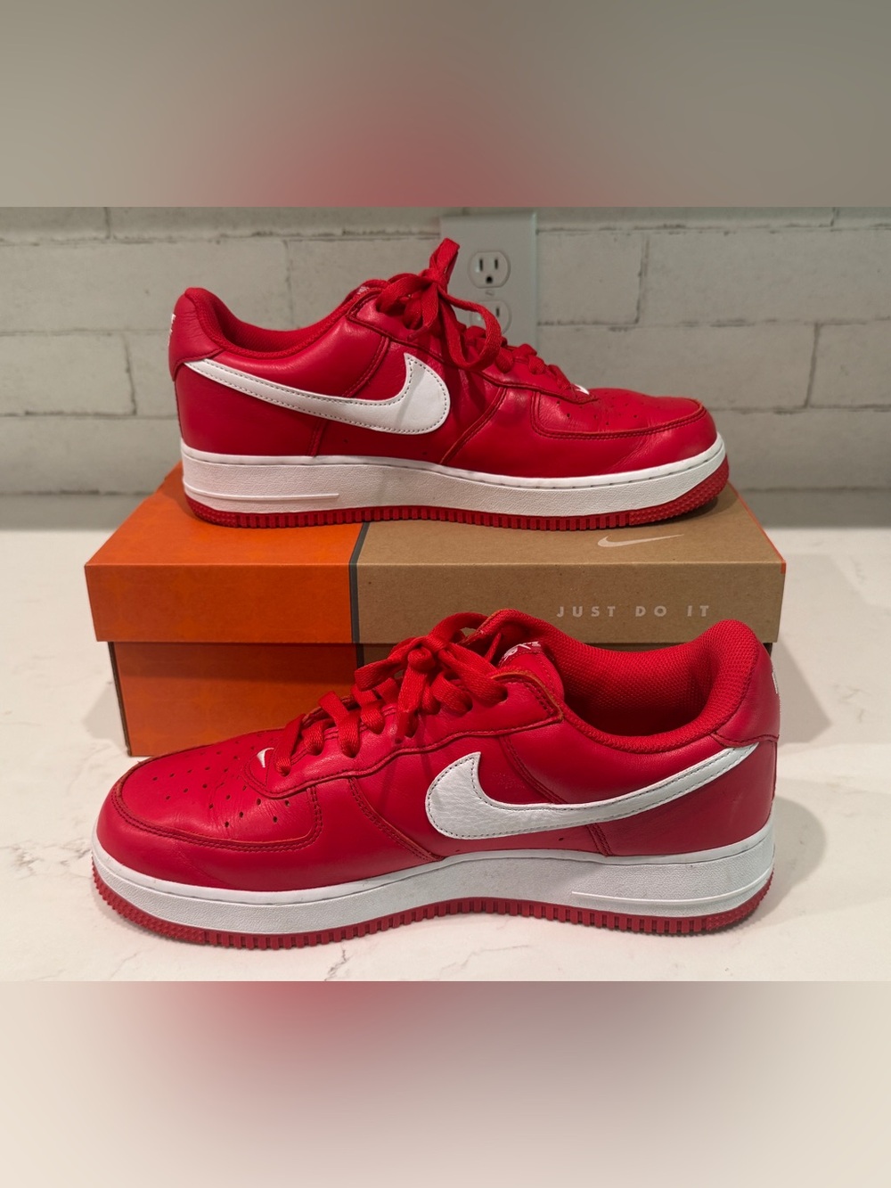 Nike Air Force 1 Low Retro QS Color Of The Month University Red/White Men's 10.5